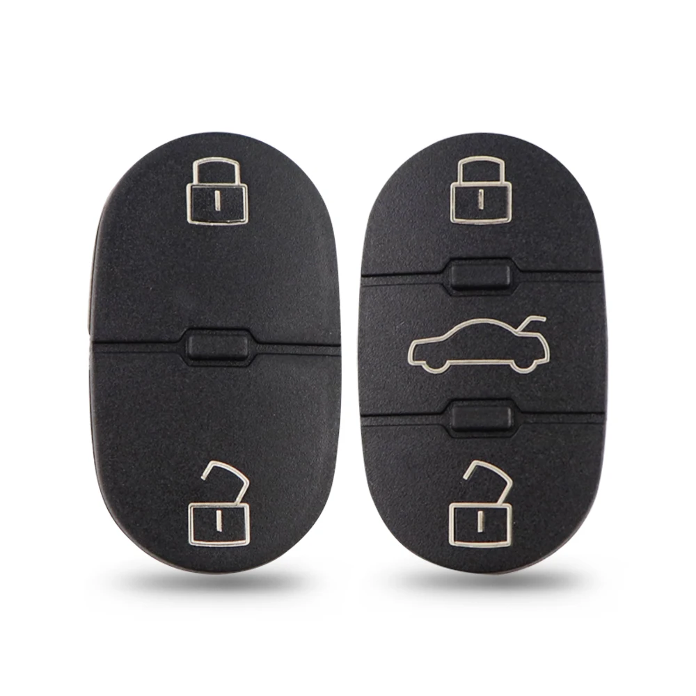 2/3 Buttons Car Key Shell Silicone Rubber Button Pad Repair Skin For Audi A3 A4 A5 A6 A8 A2 TT B6 Q3 Q5 Q7 S LINE RS Case Pad