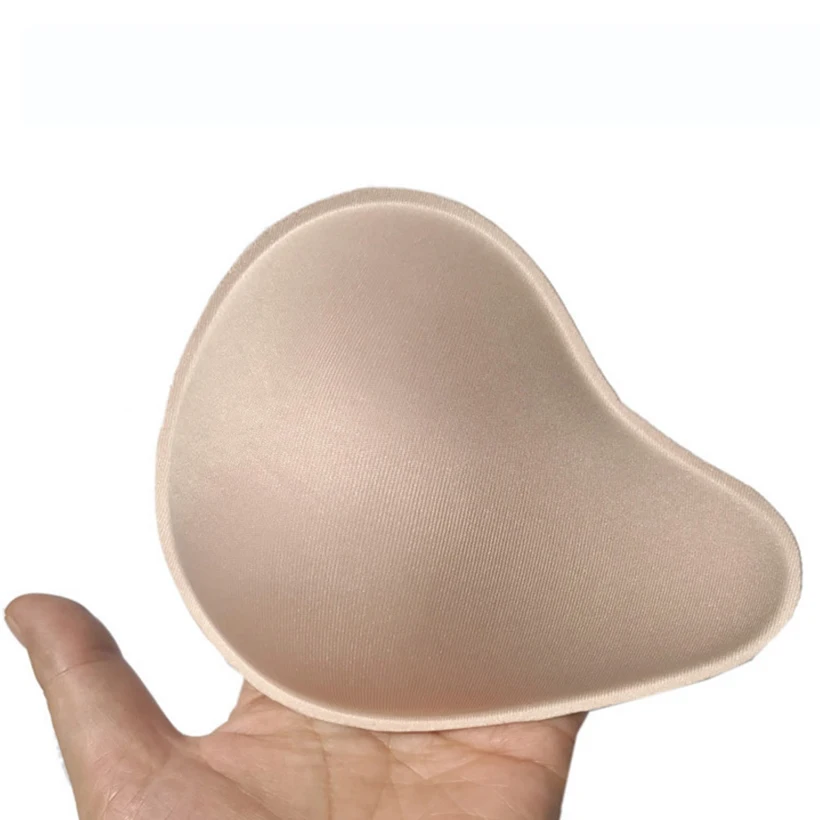 1 Pair Sponge Breast Forms Pad Spiral Shape Fake Boobs Enhancer Bra Padding Inserts XL For Swimsuits Crossdresser D30