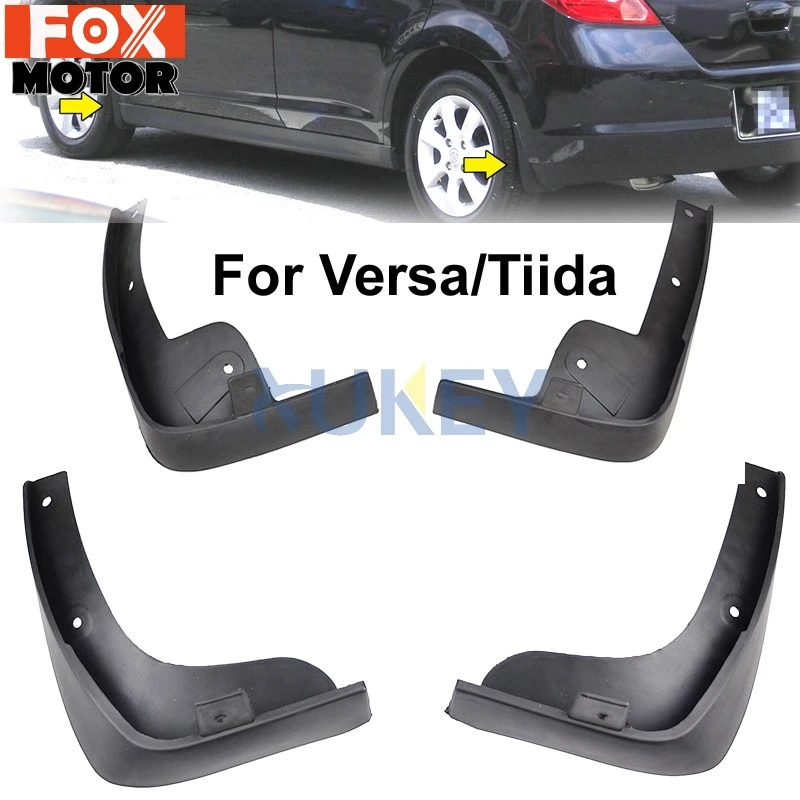 For Nissan Tiida Versa C11 2007-2011 Hatch 2012 Hatchback Latio Splash Guards Mud Flap Mudguards Fender 2008 2009 Car Mud Flaps