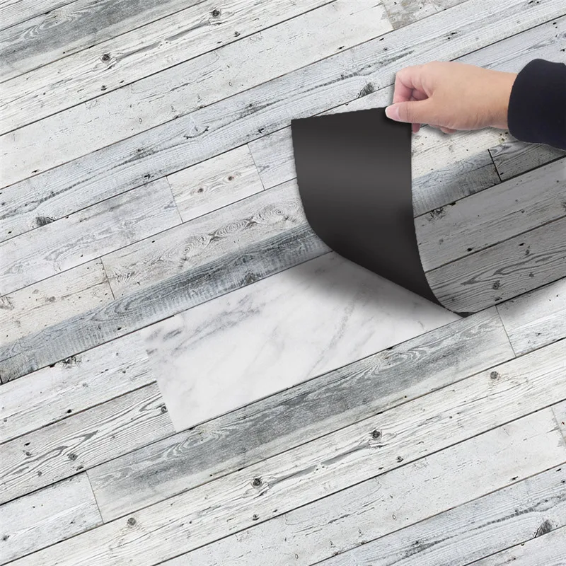 

20x300CM Home Self-adhesive Decor Floor Plank Stickers,Renovation DIY Wall Stickers Waterproof For Kitchen Bathroom Kids Room