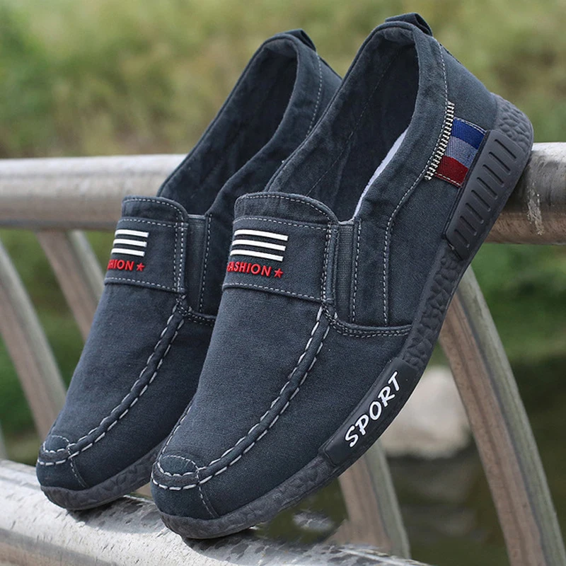 Men sneakers flat men canvas shoes Denim summer shoes Breathable Casual Shoes Loafers Chaussure Homme SIZE 39 - 46