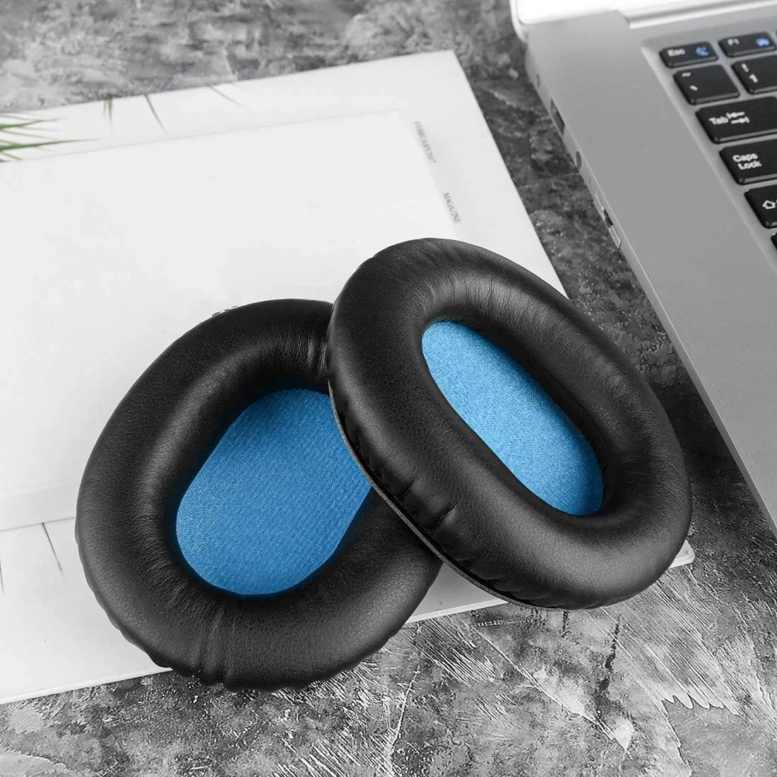 1Pair Replacement Protein Leather Ear Pads Cushion Cups Cover Earpads Repair Parts for Sennheiser HD6 Mix HD7 HD8 DJ Headphones