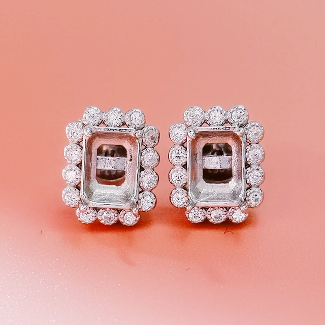 Stone setting earrings store