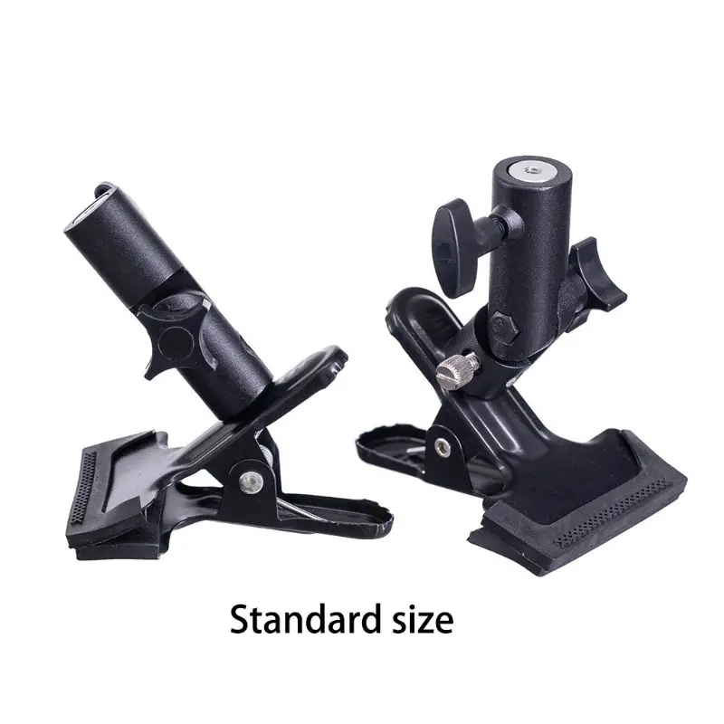 Clip E-shape Clamp Light Stands Attachment for Photo Shop and Background Screw Mount Adapter