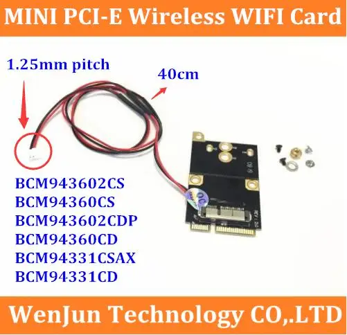 

3 in 1 MINI PCI-E wireless wifi card Converter BCM94360CD BCM94331CD BCM94331CSAX with 40cm line for macbook Pro/Air