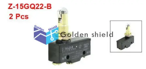 Z-15GQ22-B 2 Pcs 3 Screw Terminals Panel Mount Roller Plunger Basic Limit Switch