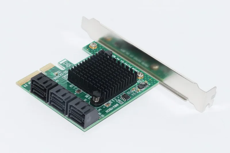 Imagem -03 - Portas Sata 3.0 6gbps Pci-express Adaptador de Cartão de Expansão Riser Única Porta até 500mb Asmedia Asm1166 Chip para Ipfs Mineração Novo