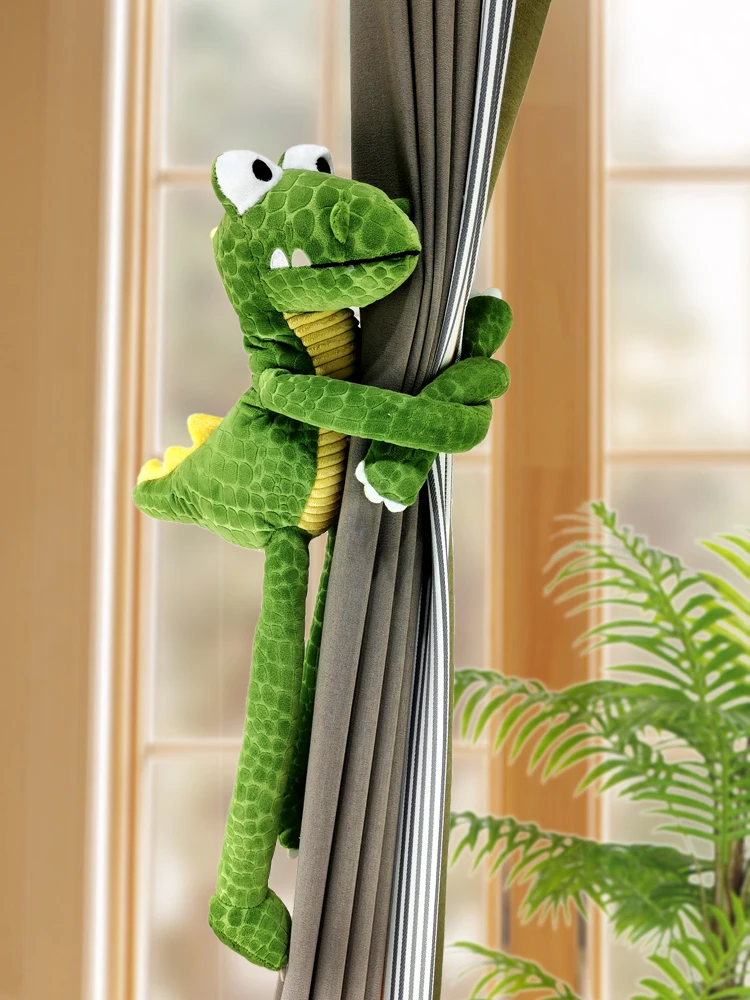 2pcs Crocodile Curtain Tieback Holder Strap Tie Backs Children Room Decoration Accessories Holdback Curtain Strap Hook