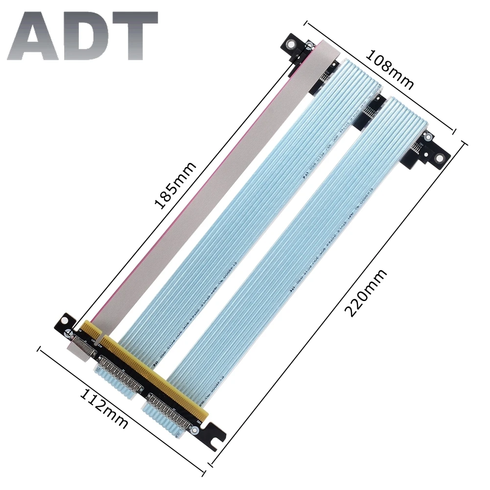 

Ultra PCIe 4.0 X16 Riser Cable Extreme - Dual Reverse Angle PCIE 4.0 Works Perfectly with NVIDA RRTX3090, RTX3080 & RX6800