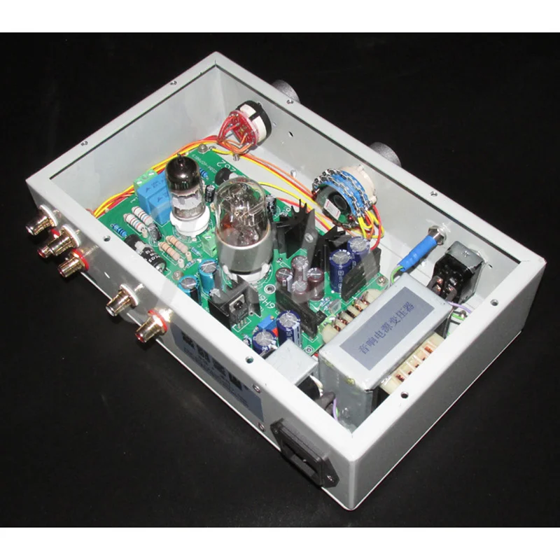 Single 6DJ8 dual-channel preamp, simple and beautiful sound circuit 6H6P buffer power supply, FR4 double-sided high-quality PCB