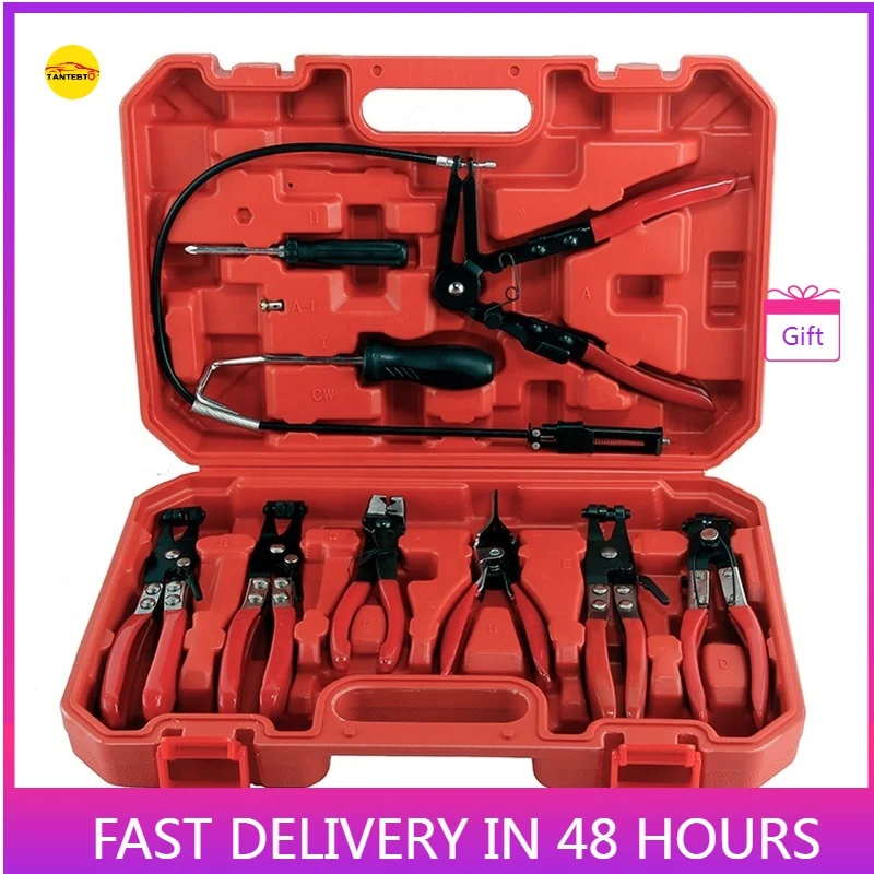 

9pcs Auto Engine Repair Tool Kit Flexible Lock Hose Clip Clamp Pliers Hand Set