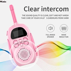 Portable Handheld Kids Walkie Talkies Toy Cute Walkie Handheld Talk Parent-Child Educational Interactive Toys With Flashlight