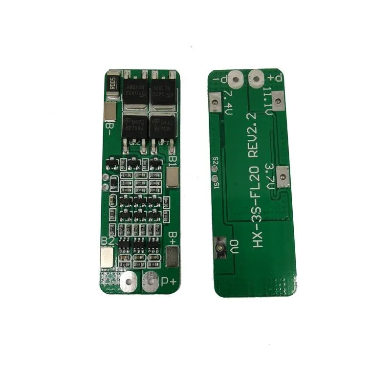 リチウム電池保護ボード11.1V,3シリーズ,12V,12.6V,過負荷および放電機能