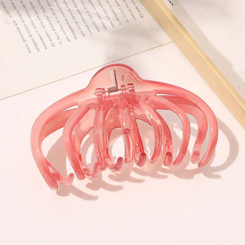 Transparent Hollow Hair Clips Crab Women Girls Hair Accessories Solid Color Big Size Plastic Hair Claws Korean Acrylic Barrette