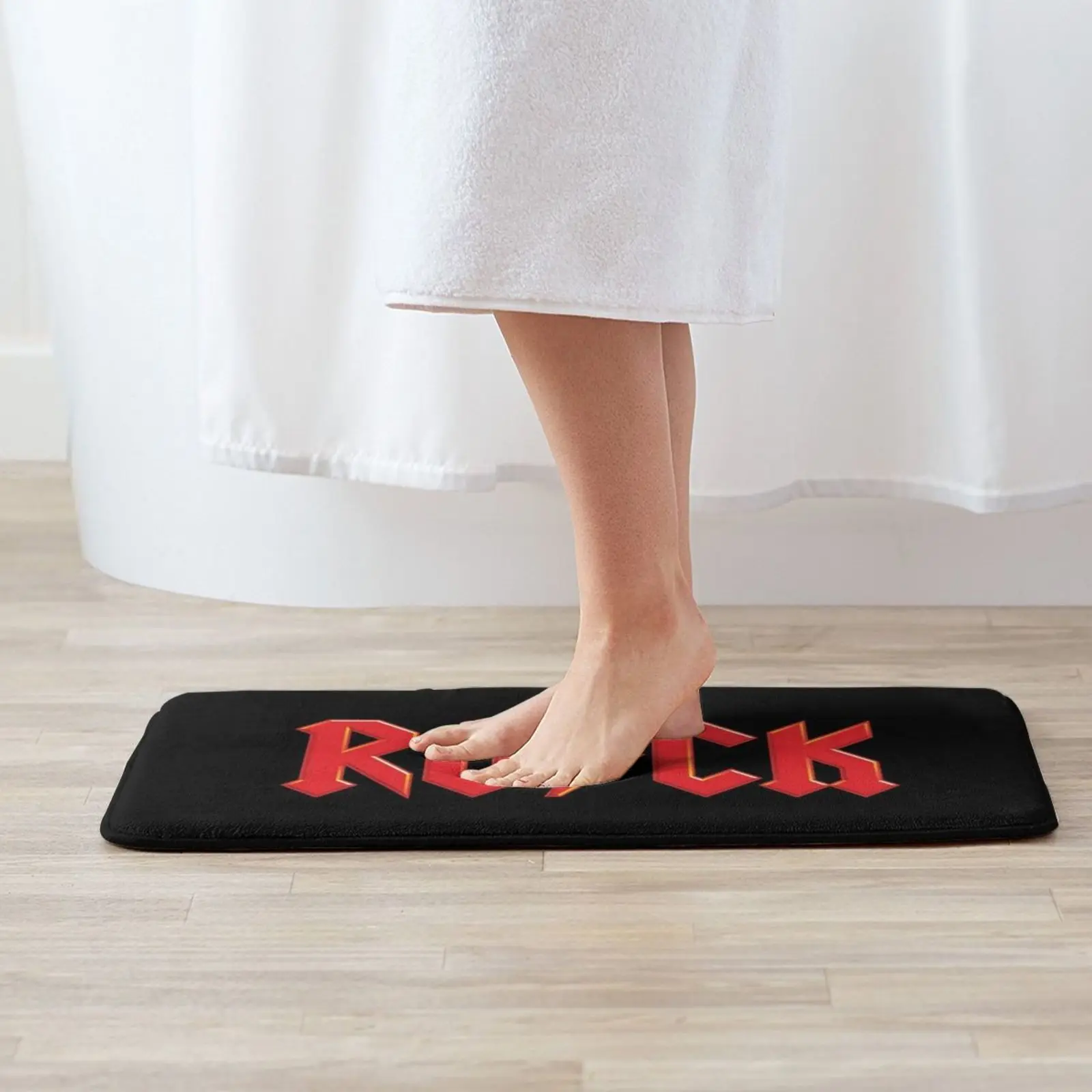 Rock Music Logo Mashup Soft Cushion Home Carpet Door Mat Car Rug Band Angus Young Lightning Bolt Vintage Music Australian