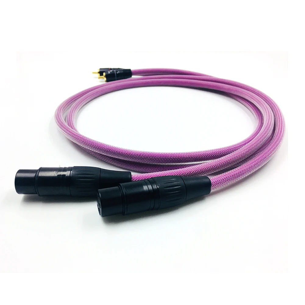 HIFI 2RCA Male to Dual XLR Female Audio Cable  Gold Plated plug 2RCA Male to XLR Female Interconnect Cable