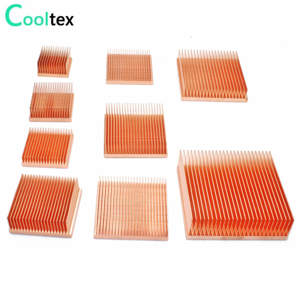 Pure Copper Heatsink DIY Heat Sink Radiator Cooling Cooler for Raspberry pi Electronic 3D printer CHIP IC MOS Heat dissipation