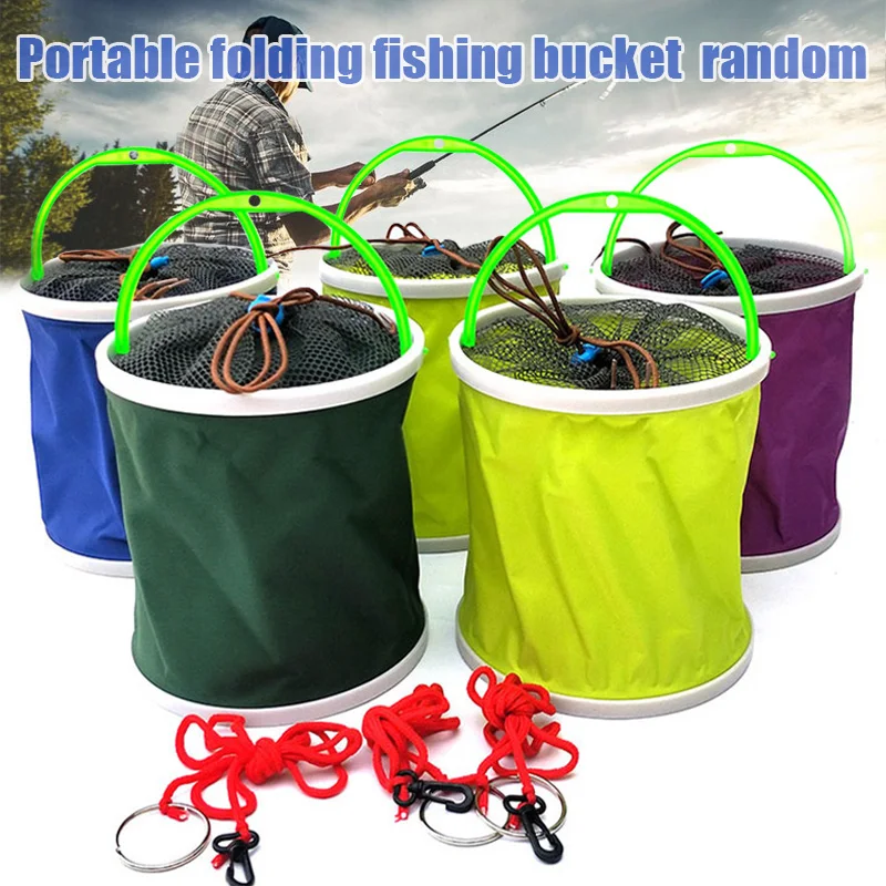 

Folding Fishing Bucket Fish Tank Play Water Bucket Multifunctional Portable Colorful Fishing Box Fishing Tackle Supplies YS-BUY