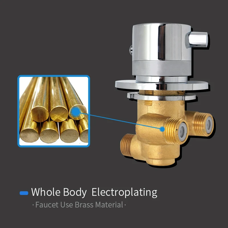 Imagem -04 - Válvula Termostática Torneira do Chuveiro Válvula de Mistura de Água Fria e Quente Torneira Misturadora Latão Interruptor da Válvula do Chuveiro Termostato