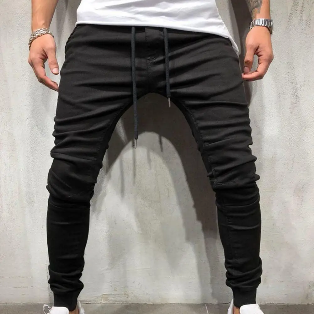 2021 Male New Fashion Hip Pop Pants Men Sweatpants Slacks Casual Elastic Joggings Sport Solid Baggy Pockets Trousers