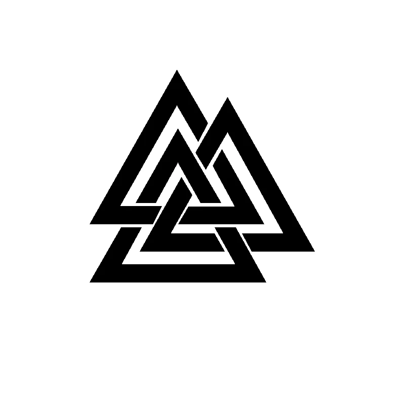 Valknut winylowa naklejka na samochód Pagan Odin Asatru Norse Viking naklejka dekoracja okna samochodu naklejki na laptopa dla Apple MacBook dekoracja — zdjęcie 2