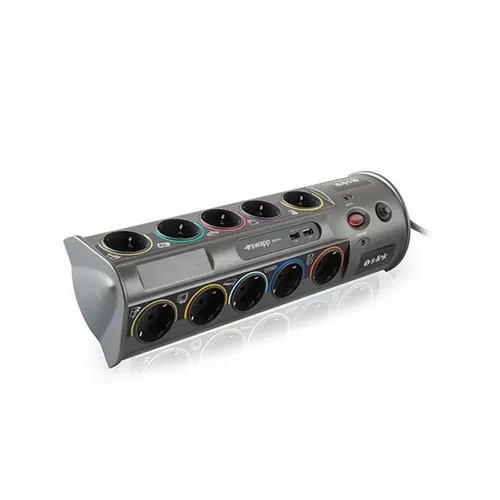 S-Link Swapp Sp10af _ Usb 3.1A 1.8M 1.5 Mm2 10Lu Current Cor. Gray + 2 Usb Port 3100Ma 5V Power Socket