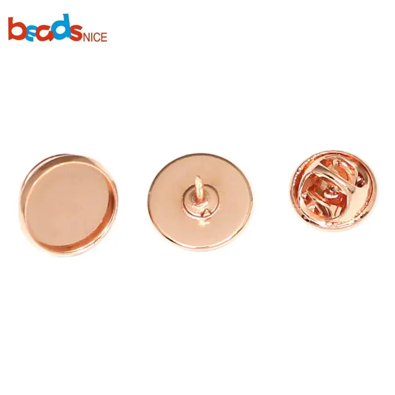 

Beadsnice 50set Brass Lapel Pin Brooch Settings 12mm Tie Tack Blank Round Bezel Tray for DIY Jewelry Findings ID39618