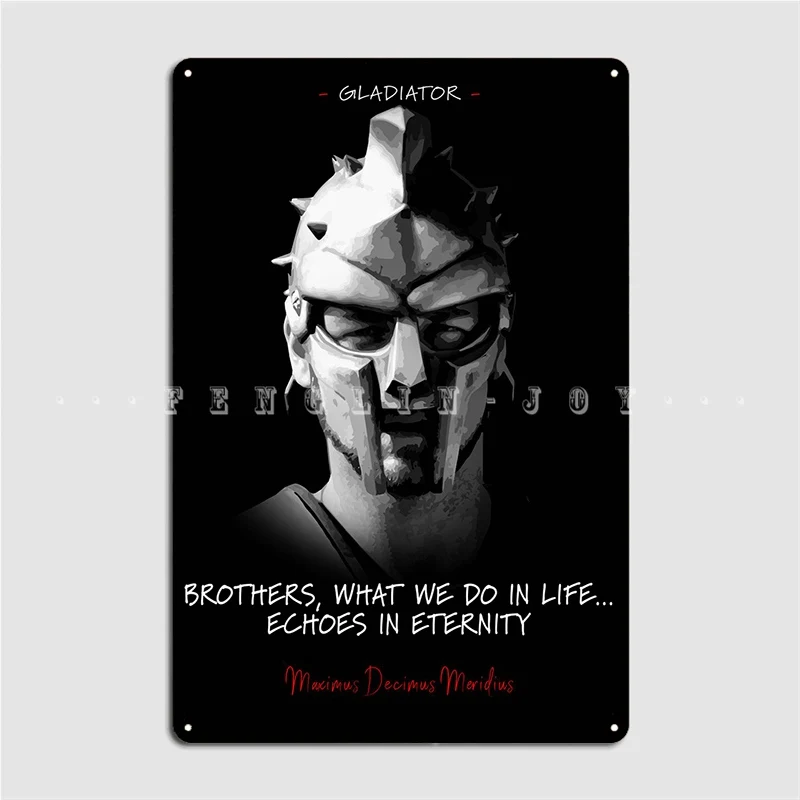 Maximus Decimus Meridius Metal Plaque Poster Club Create Home Wall Plaque Tin Sign Poster