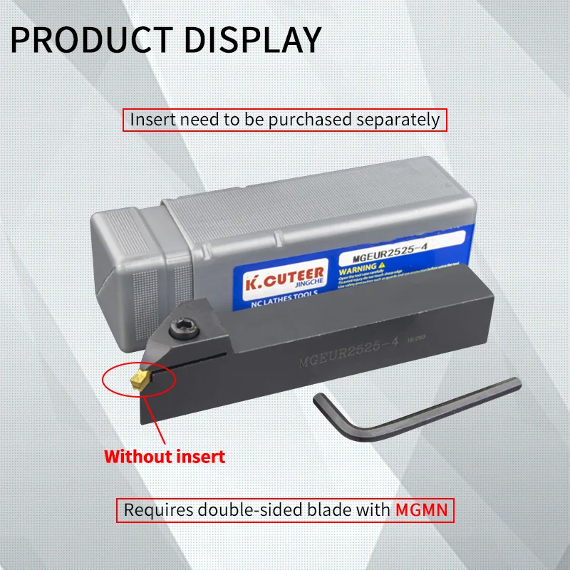 MGEUR MGEUR2020-2 MGEUR2020-3 MGEUR2525-2 MGEUR2525-4 Grooving  cutter  bar MGMN200/300/400 CNC Lathe Insert for Turning Tool