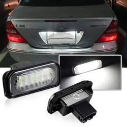 2Pcs CanBus Error Free License Plate LED Light For Mercedes-Benz W203 5D 4D Door Number lamp white 12V