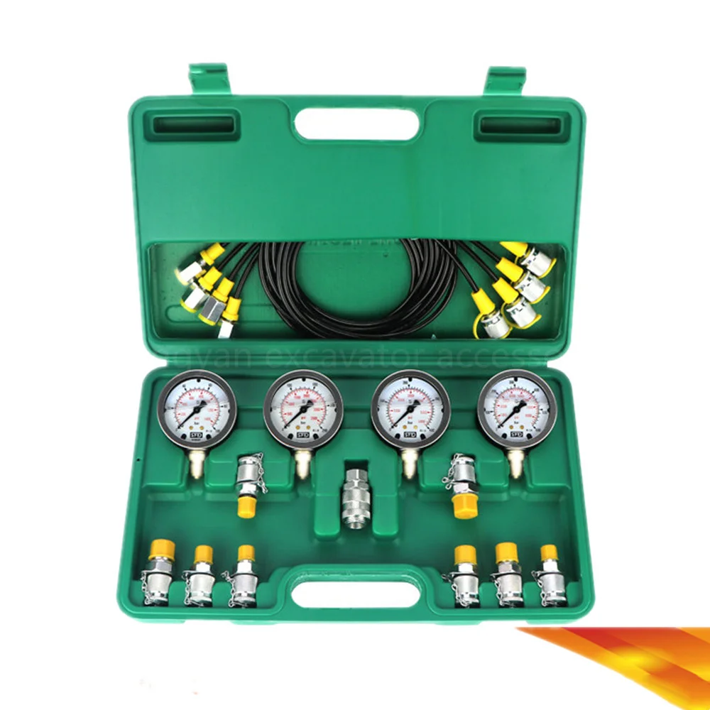 For Excavator Hydraulic Pressure Test Kit Hot Hydraulic Pressure Guage With Testing Hose Coupling And Gauge Tools