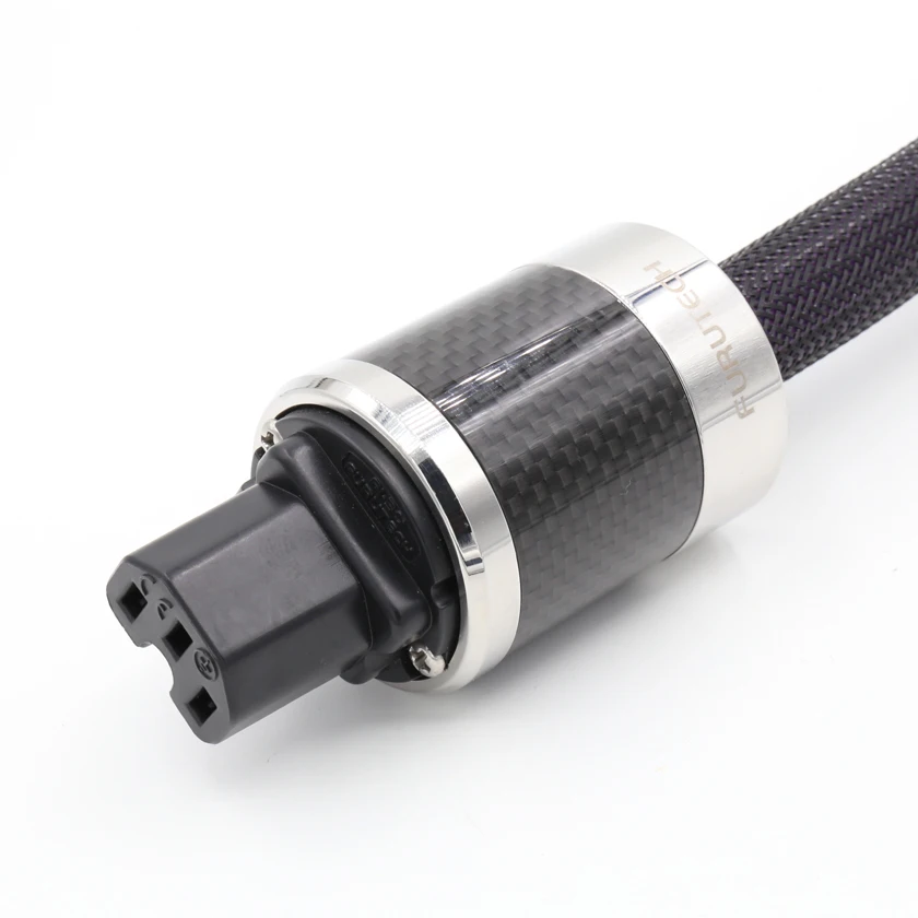 مرحبا نهاية Furukawa Flux-50 تصفية في خط مرشح الطاقة مع FI-50 FI-50R NCF ألياف الكربون الروديوم مطلي موصل التوصيل 30 سنتيمتر 50 سنتيمتر