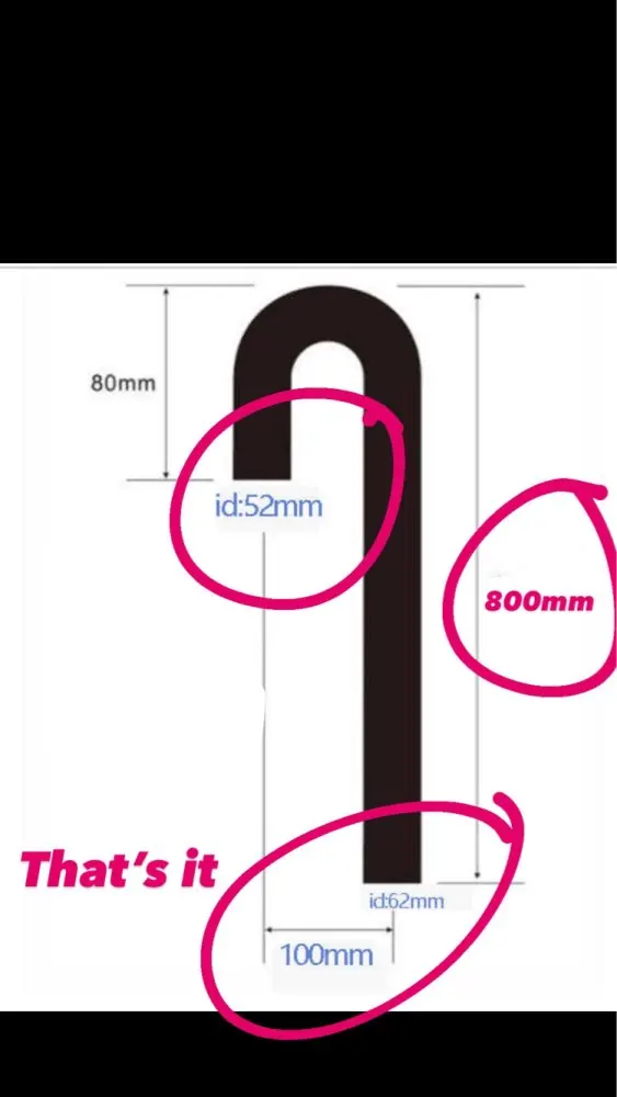 

180-id52/62mm custom hose