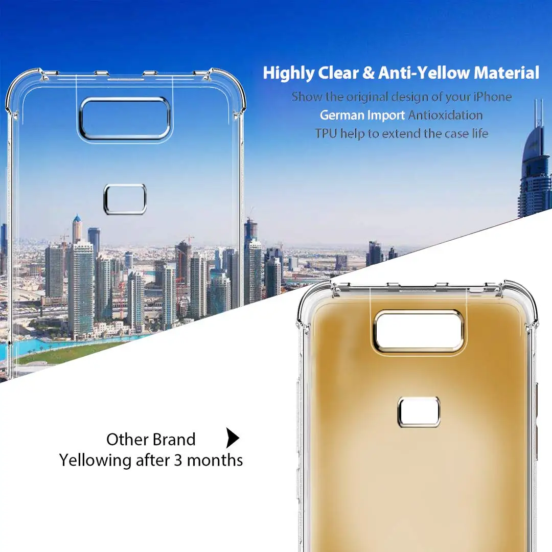 Crystal tpu Shell for ASUS Zenfone 6 ZS630KL Silicone Pouch Case Luxury Premium Soft Shockproof Slim Transparent TPU Back Cover