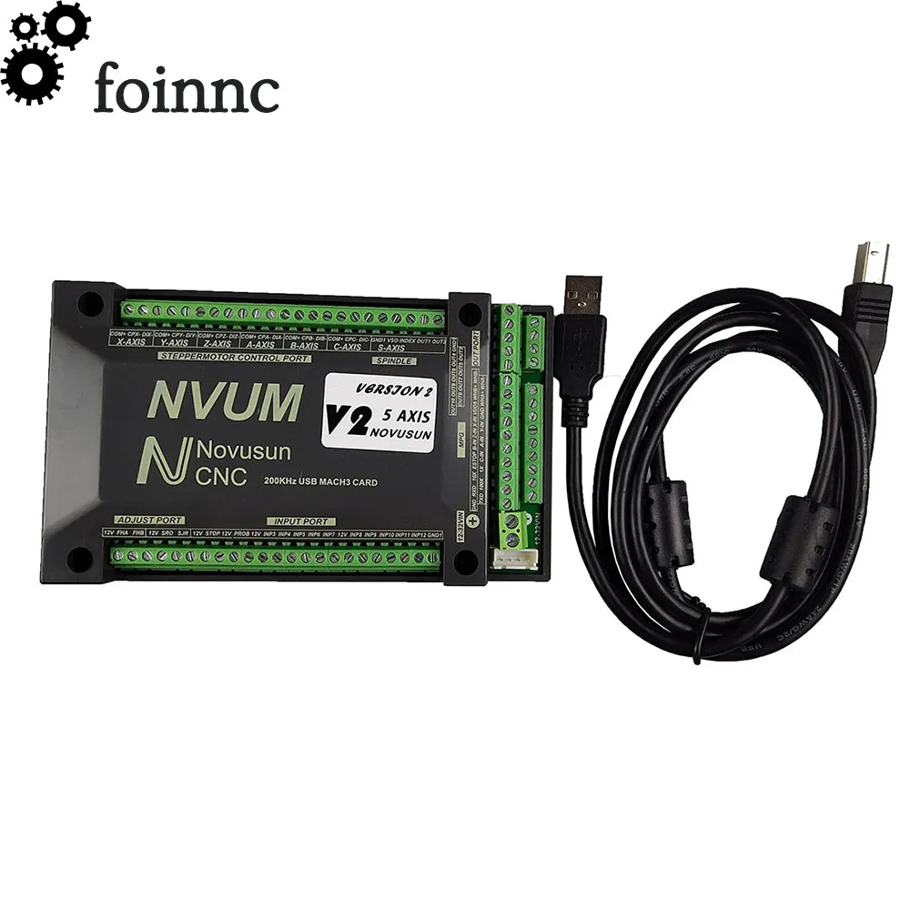 Mach3 USB Card 200KHz NVUM 3 axis / 4 axis / 5 axis / 6 axis  CNC motion controller Slave funct for Stepper,Servo motor