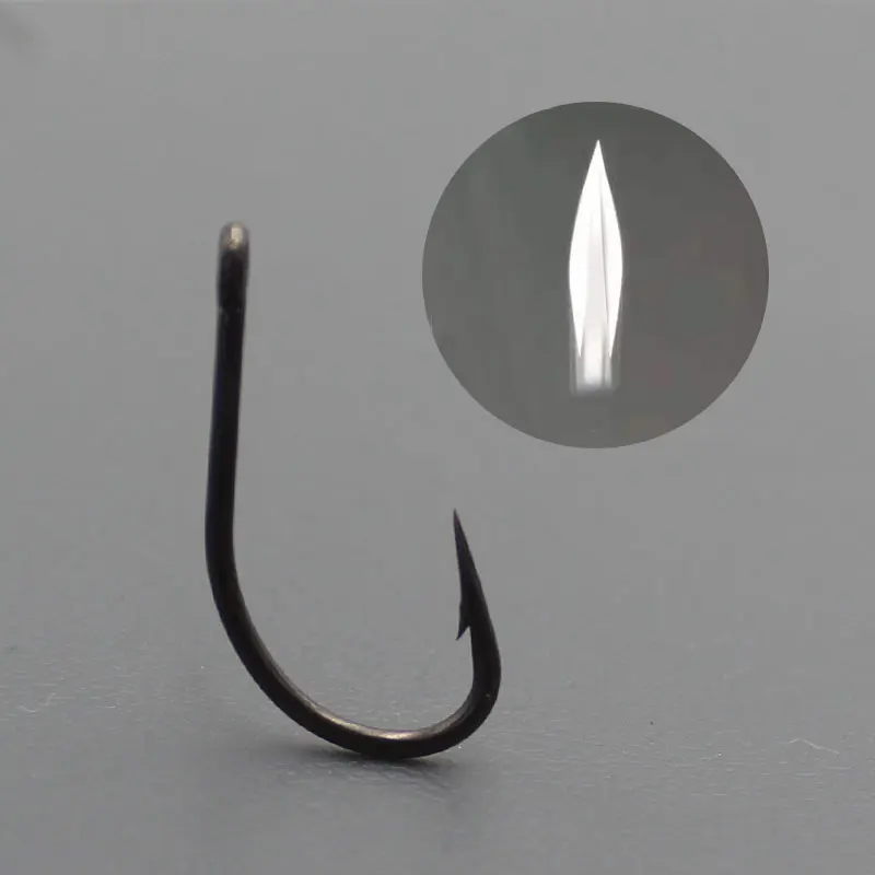 20PCS Hooks PTFE Coated Extra Sharp Carp Fishing Hook Super Slide Hair Rig Antisnag Barbed Fish Hook For Fishing Equipment