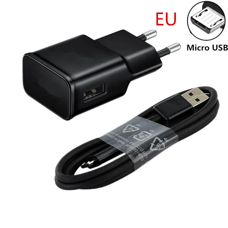 For Samsung Galaxy S7 S6 edge Wall Charger USB EU Plug 5V 2A Adapter Micro USB Data Wire For Samsung M10 A10 J3 J5 J7 J4 J6 Plus