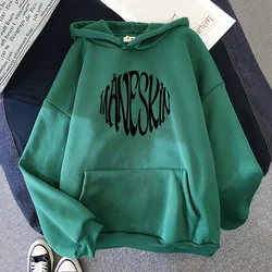 Maneskin-Sudadera con capucha para mujer, suéter holgado informal de gran tamaño con cuello redondo, jersey de lana Harajuku, 11 colores, nueva moda