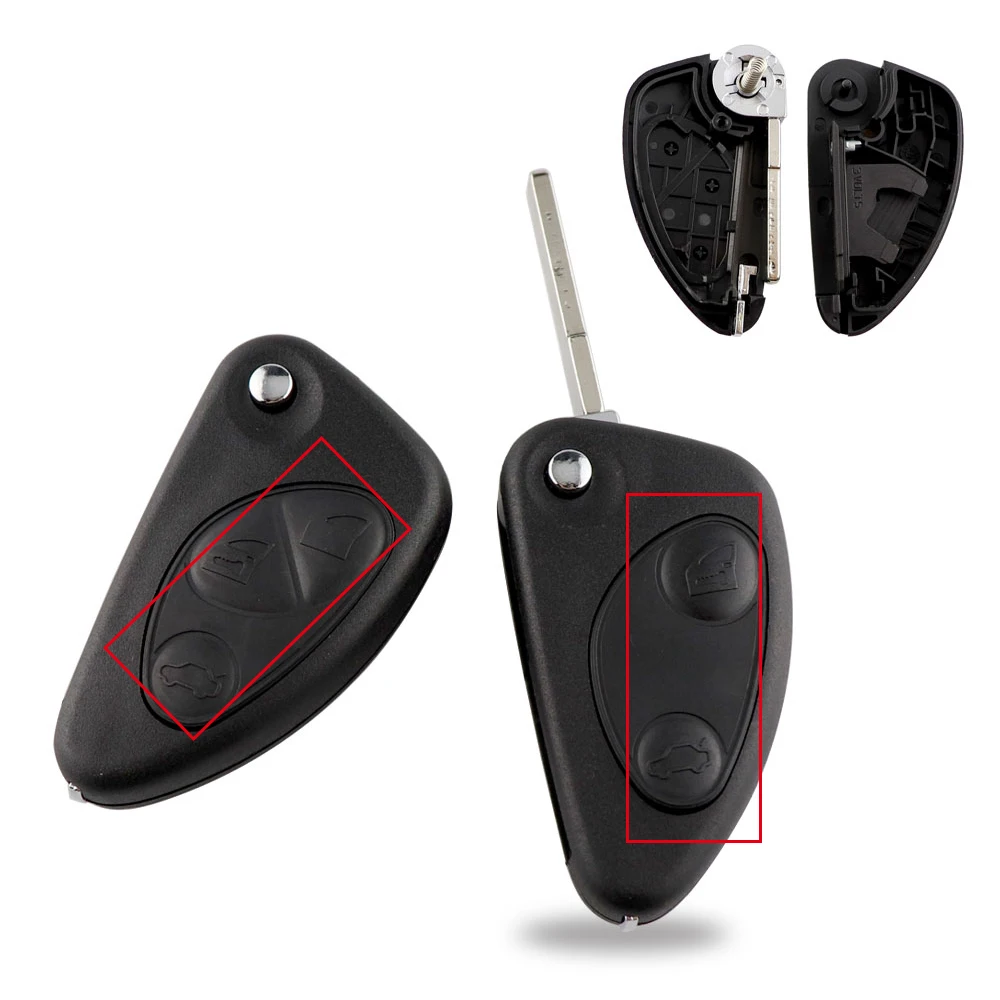 YIQIXIN Car Key Shell For Alfa Romeo 147 156 166 GT 159 Flip Remote Car Key 2 3 Button Folding Shell SIP22 Uncut Blade Fob Cover