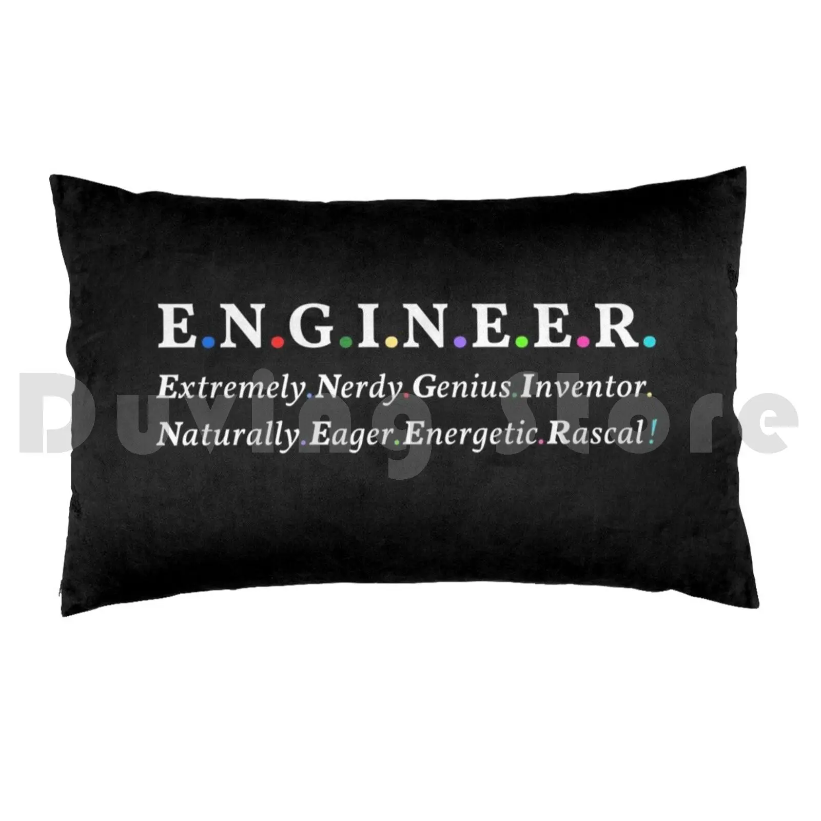 Engineer Qualities White Pillow Case Printed 35x50 Engineer Science Technology Funny Nerdy Innovative New