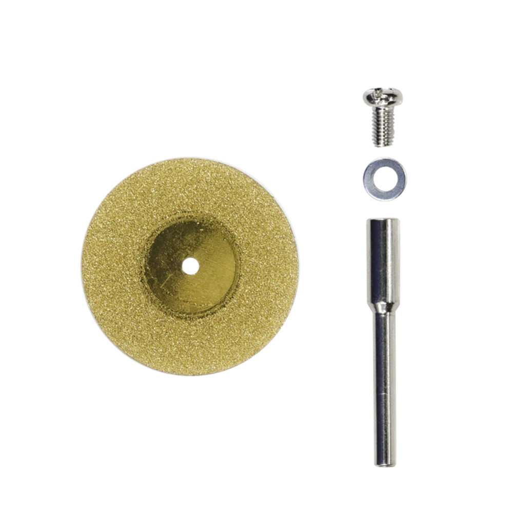 1 set mini diamond cutting disc 20/30/40 / 50mm with 3mm shank titanium coated circular saw blade