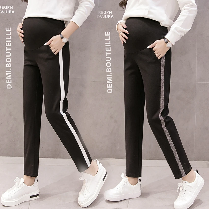 2020 spring and autumn clothing pregnant women sports pants trousers harem pants autumn stretch feet pants stomach lift pants