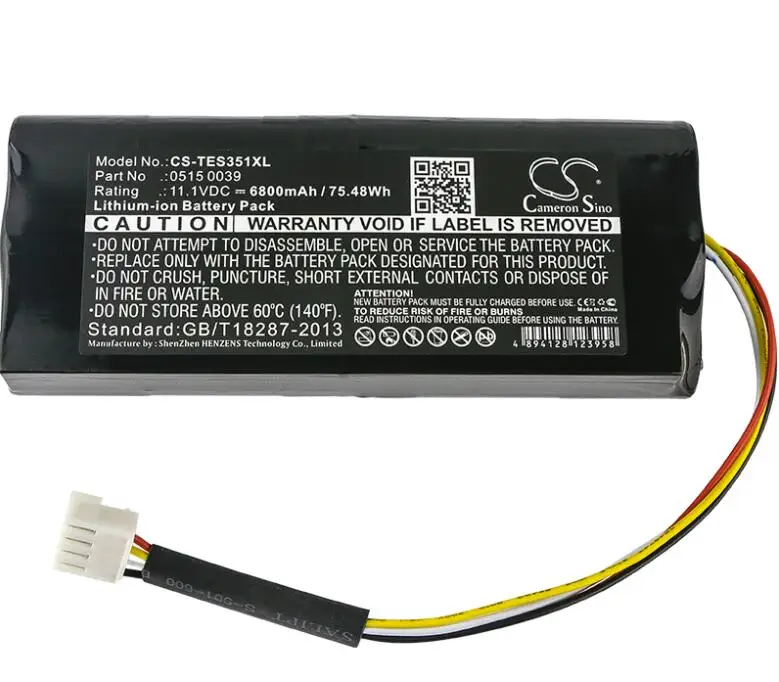 cameron sino 6800mah battery for TESTO 350K Analyzer 0515 0039 	Equipment, Survey Battery