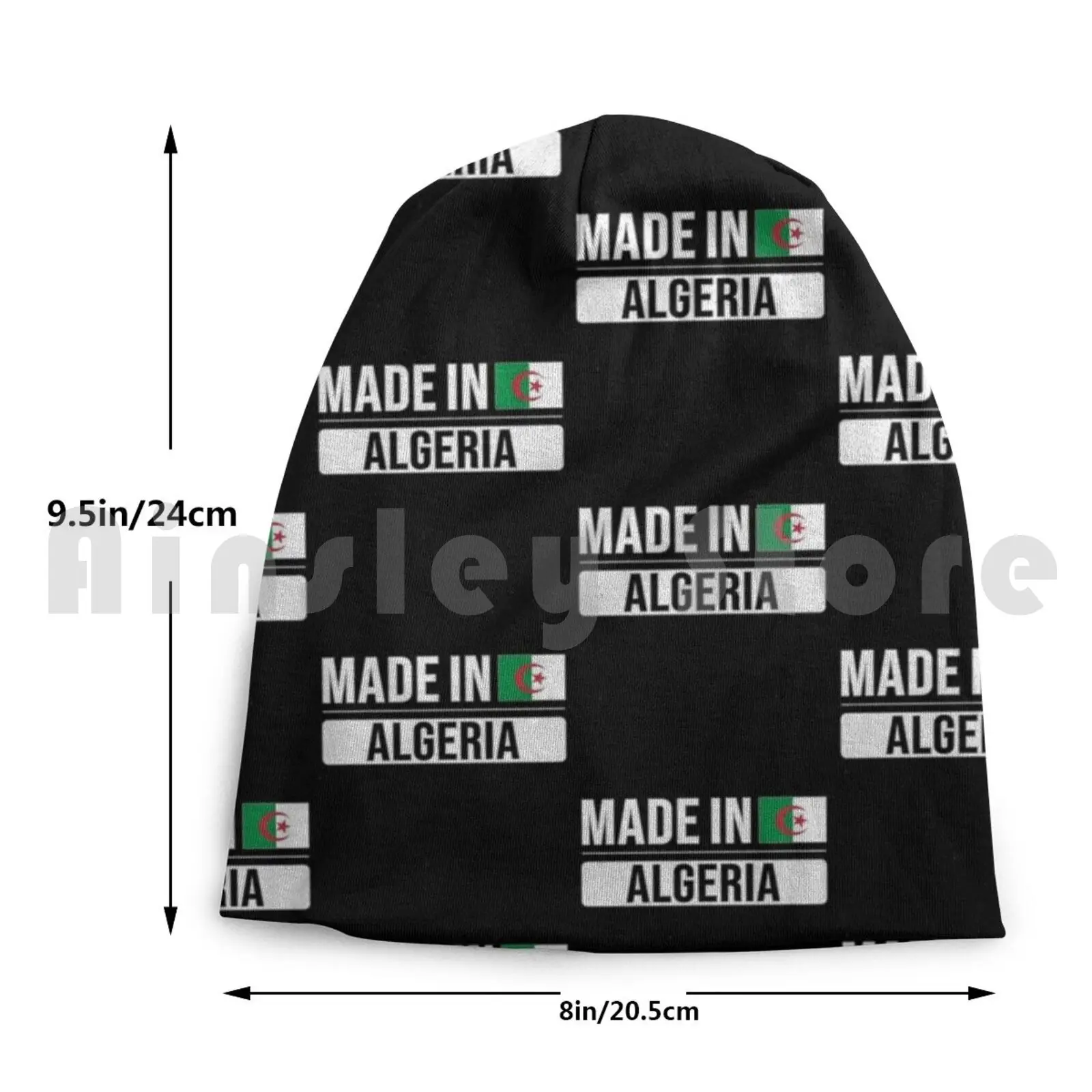 Made In Algeria Gift For Algerian Born In Algeria With The Algerian Flag Beanies Pullover Cap Comfortable Made In