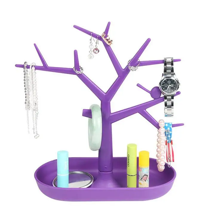 

High Quality Plastic Tree Stand Necklace Organizer Jewelry Earings Holder Jewelry NecklaceRingEarring Display Jewllery Show Rack