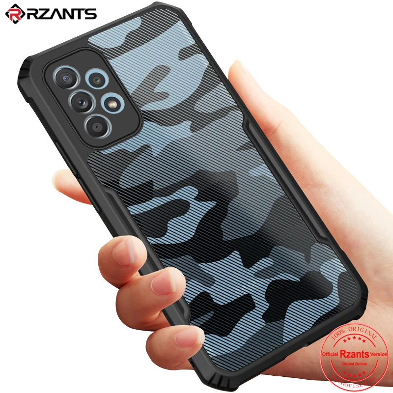 Rzants For Samsung Galaxy A52 A72 5G Samsung  A32 4G Case Hard [Camouflage Beetle] Hybrid Slim Crystal Clear Cover Double