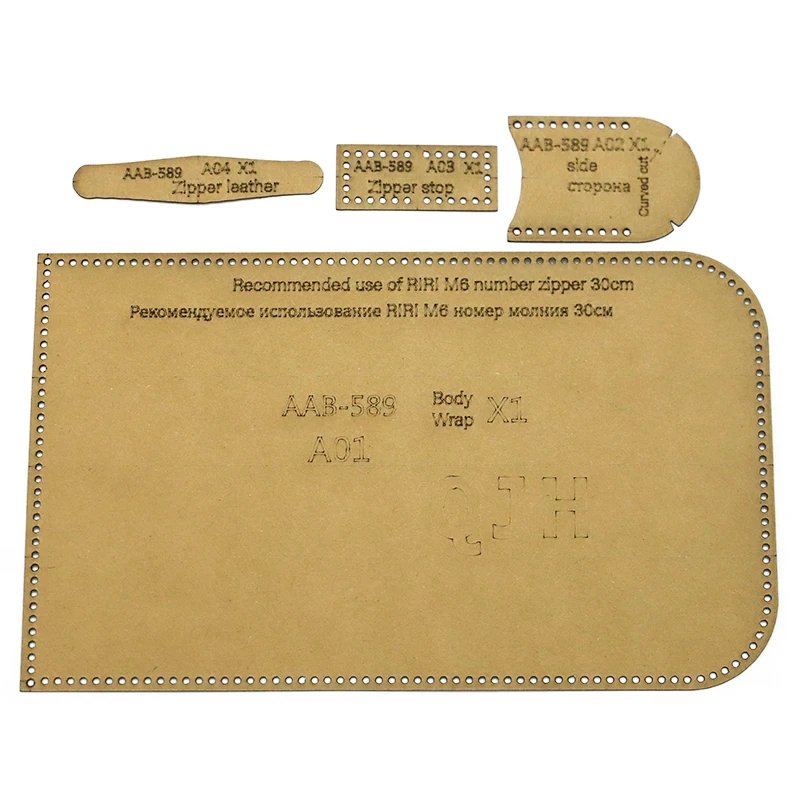 1Set DIY Kraft Paper Template New Fashion Zipper Pencil Case learning Tools Leather Craft Pattern DIY Stencil Sewing Pattern