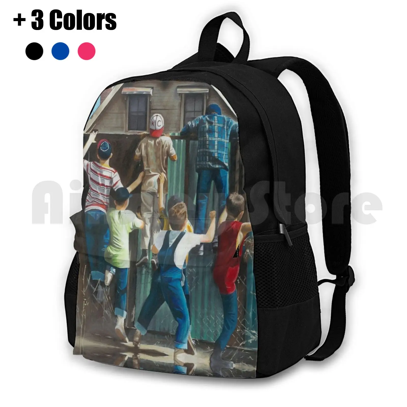 The Sandlot Outdoor Hiking Backpack Riding Climbing Sports Bag The Sandlot Babe Ruth Baseball Acrylic 1950s Classic Movies