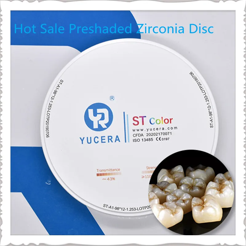 YUCERA ST White 98mm Dental Zirconia blocks Open System Super translucent Ceramic Blocks