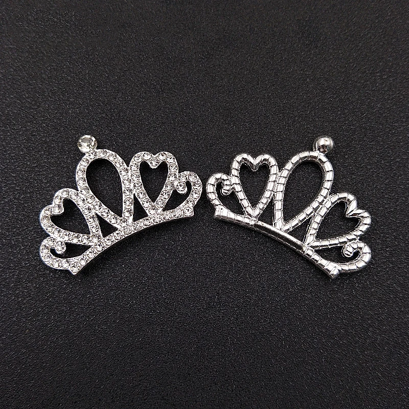 2021News 50Pcs Rhinestones Big Crown Button for DIY Children's Hairpin Accessoriess or Bridal Headwear HZ680-HZ683